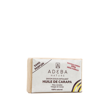 Savon doux exfoliant à l'Huile de Carapa sans parfum (8213093679369)