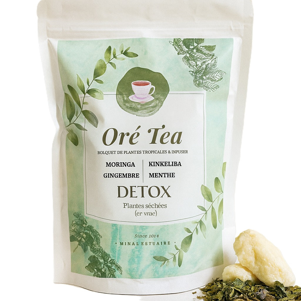 Thé Detox au moringa, Gingembre ,Kinkéliba et Menthe - Oré Tea